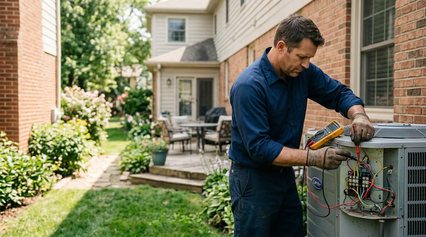 HVAC technician working near Meadow Lands, PA